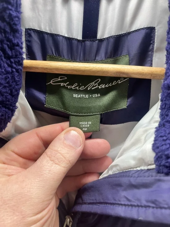 Eddie Bauer EB550 Down Puffer Vest Womens PM dark Purple Goose 3112 - Picture 4 of 11